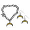 Sports Jewelry & Accessories NFL - Los Angeles Chargers Chain Bracelet and Dangle Earring Set JM Sports-7