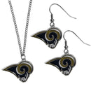 Sports Jewelry & Accessories NFL - Los Angeles Rams Dangle Earrings and Chain Necklace Set JM Sports-7