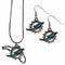Sports Jewelry & Accessories NFL - Miami Dolphins Dangle Earrings and State Necklace Set JM Sports-7