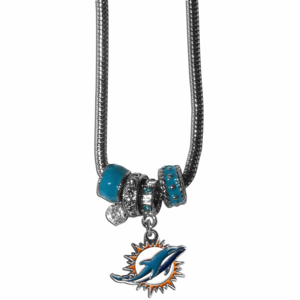 Sports Jewelry & Accessories NFL - Miami Dolphins Euro Bead Necklace JM Sports-7