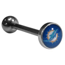 Sports Jewelry & Accessories NFL - Miami Dolphins Inlaid Barbell Tongue Ring JM Sports-7