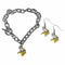 Sports Jewelry & Accessories NFL - Minnesota Vikings Chain Bracelet and Dangle Earring Set JM Sports-7