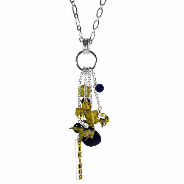 Sports Jewelry & Accessories NFL - Minnesota Vikings Cluster Necklace JM Sports-7