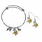 Sports Jewelry & Accessories NFL - Minnesota Vikings Dangle Earrings and Charm Bangle Bracelet Set JM Sports-7