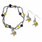 Sports Jewelry & Accessories NFL - Minnesota Vikings Dangle Earrings and Crystal Bead Bracelet Set JM Sports-7