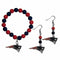 Sports Jewelry & Accessories NFL - New England Patriots Fan Bead Earrings and Bracelet Set JM Sports-7