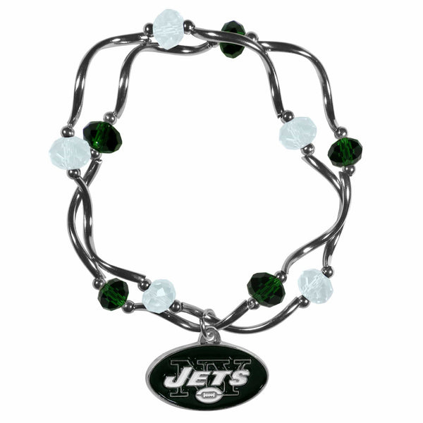 NFL - New York Jets Crystal Bead Bracelet
