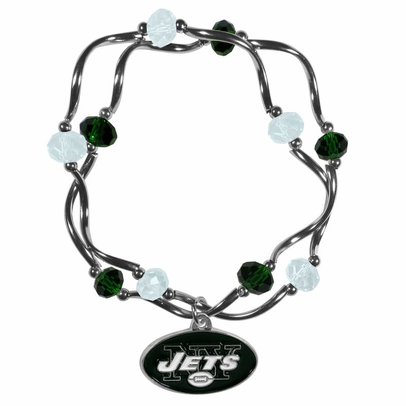 NFL - New York Jets Crystal Bead Bracelet