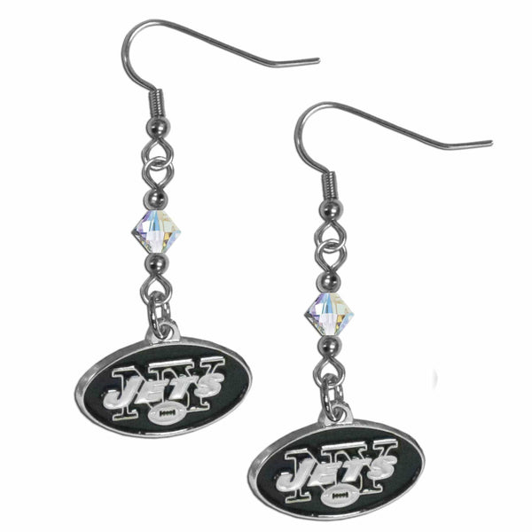 Sports Jewelry & Accessories NFL - New York Jets Crystal Dangle Earrings JM Sports-7