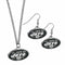 Sports Jewelry & Accessories NFL - New York Jets Dangle Earrings and Chain Necklace Set JM Sports-7