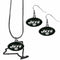 Sports Jewelry & Accessories NFL - New York Jets Dangle Earrings and State Necklace Set JM Sports-7
