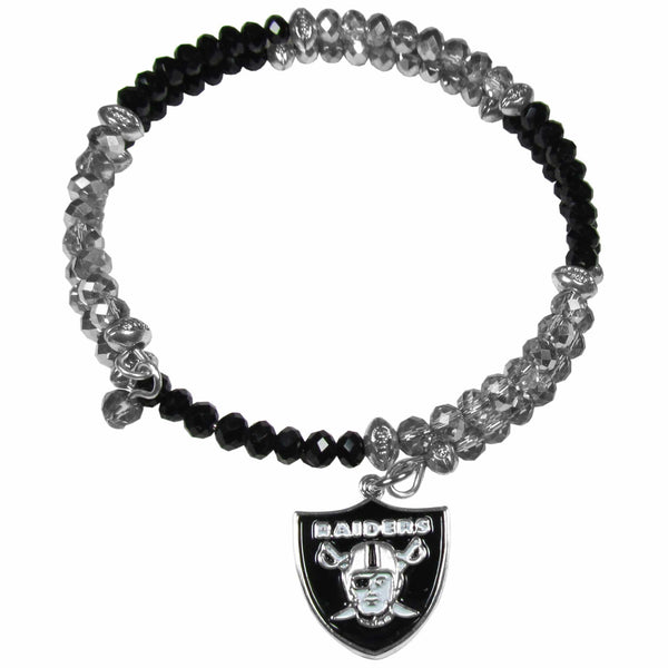 Sports Jewelry & Accessories NFL - Oakland Raiders Crystal Memory Wire Bracelet JM Sports-7