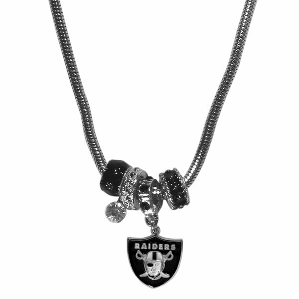 Sports Jewelry & Accessories NFL - Oakland Raiders Euro Bead Necklace JM Sports-7