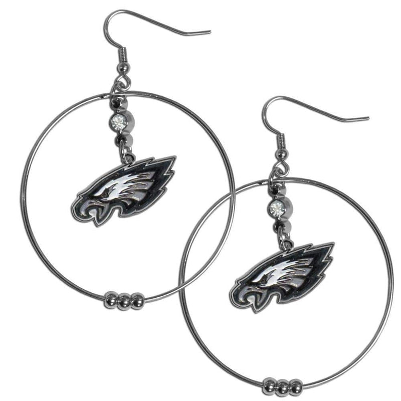 Sports Jewelry & Accessories NFL - Philadelphia Eagles 2 Inch Hoop Earrings JM Sports-7