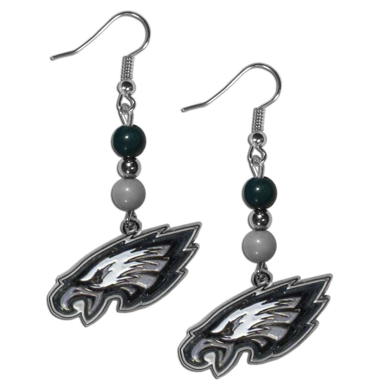 Sports Jewelry & Accessories NFL - Philadelphia Eagles Fan Bead Dangle Earrings JM Sports-7