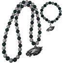 Sports Jewelry & Accessories NFL - Philadelphia Eagles Fan Bead Necklace and Bracelet Set JM Sports-7