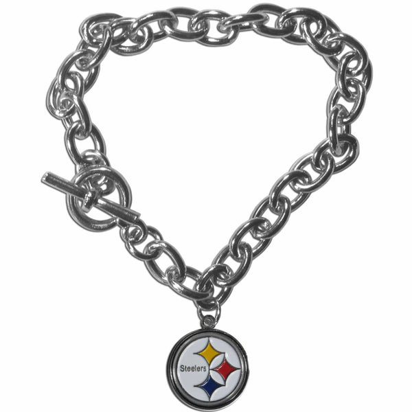 Sports Jewelry & Accessories NFL - Pittsburgh Steelers Charm Chain Bracelet JM Sports-7