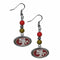 Sports Jewelry & Accessories NFL - San Francisco 49ers Fan Bead Dangle Earrings JM Sports-7