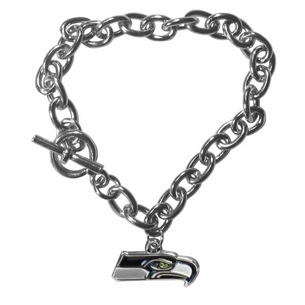 Sports Jewelry & Accessories NFL - Seattle Seahawks Charm Chain Bracelet JM Sports-7