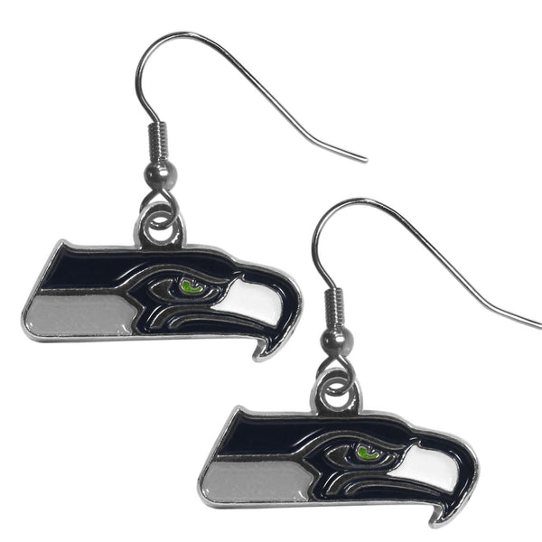 Sports Jewelry & Accessories NFL - Seattle Seahawks Chrome Dangle Earrings JM Sports-7