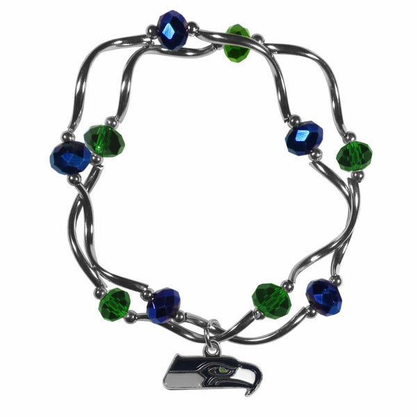 Sports Jewelry & Accessories NFL - Seattle Seahawks Crystal Bead Bracelet JM Sports-7