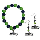 Sports Jewelry & Accessories NFL - Seattle Seahawks Fan Bead Earrings and Bracelet Set JM Sports-7