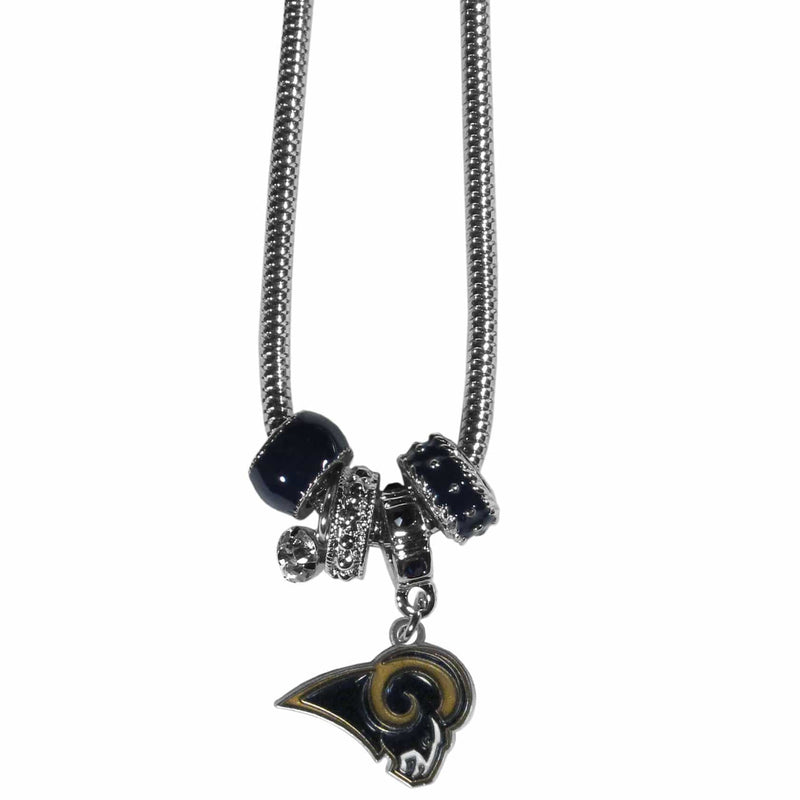 Sports Jewelry & Accessories NFL - St. Louis Rams Euro Bead Necklace JM Sports-7