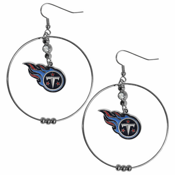 Sports Jewelry & Accessories NFL - Tennessee Titans 2 Inch Hoop Earrings JM Sports-7
