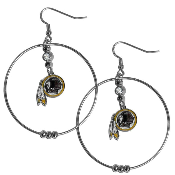 Sports Jewelry & Accessories NFL - Washington Redskins 2 Inch Hoop Earrings JM Sports-7