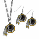Sports Jewelry & Accessories NFL - Washington Redskins Dangle Earrings and Chain Necklace Set JM Sports-7