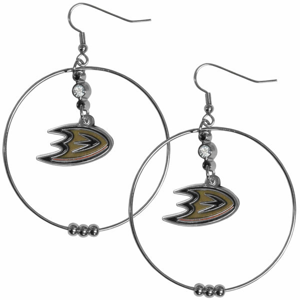 Sports Jewelry & Accessories NHL - Anaheim Ducks 2 Inch Hoop Earrings JM Sports-7