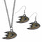 Sports Jewelry & Accessories NHL - Anaheim Ducks Dangle Earrings and Chain Necklace Set JM Sports-7