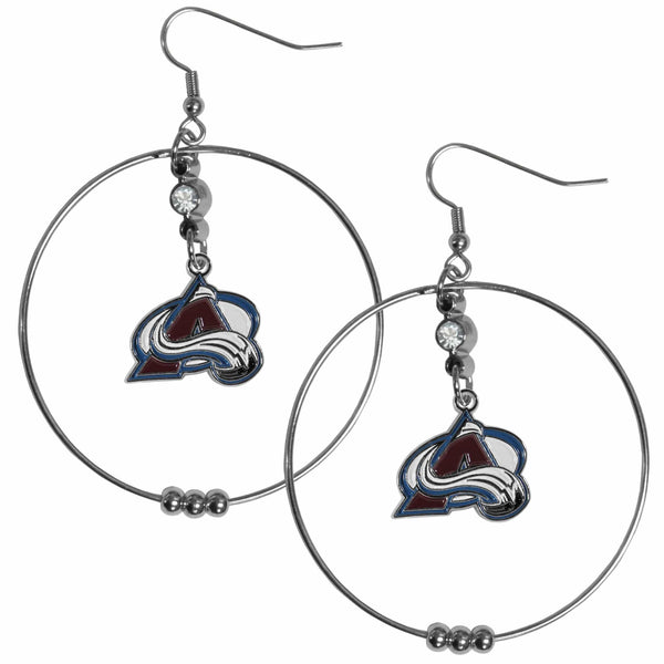 Sports Jewelry & Accessories NHL - Colorado Avalanche 2 Inch Hoop Earrings JM Sports-7