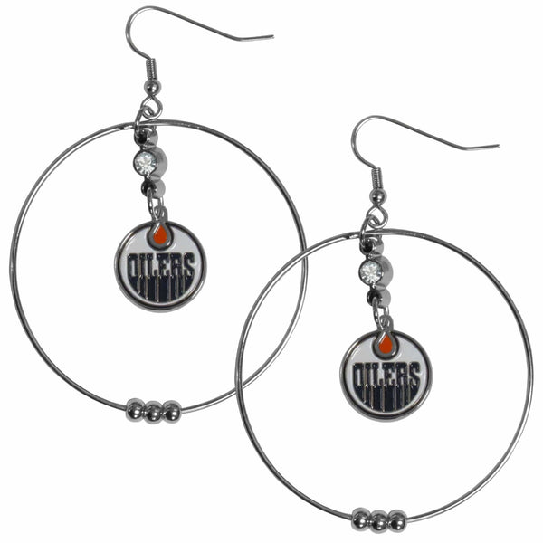 Sports Jewelry & Accessories NHL - Edmonton Oilers 2 Inch Hoop Earrings JM Sports-7