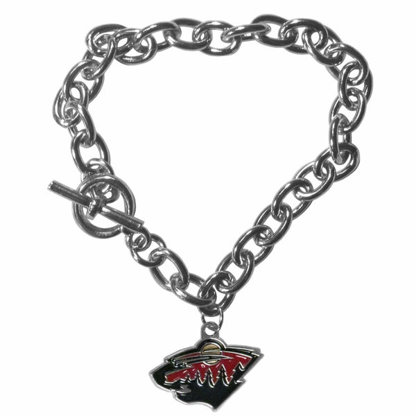 Sports Jewelry & Accessories NHL - Minnesota Wild Charm Chain Bracelet JM Sports-7