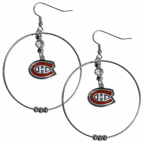 Sports Jewelry & Accessories NHL - Montreal Canadiens 2 Inch Hoop Earrings JM Sports-7
