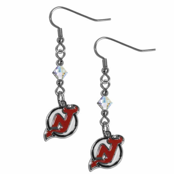 Sports Jewelry & Accessories NHL - New Jersey Devils Crystal Dangle Earrings JM Sports-7