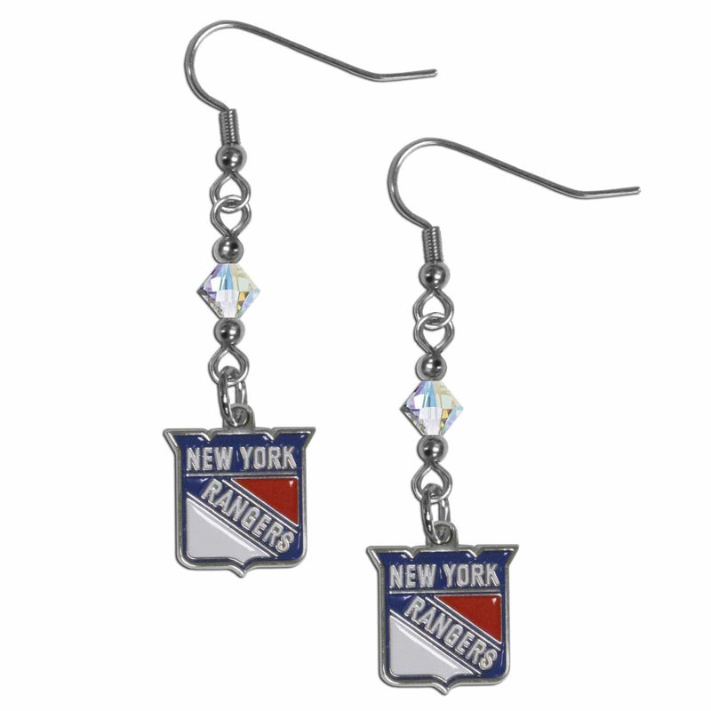 NHL - New York Rangers Crystal Dangle Earrings