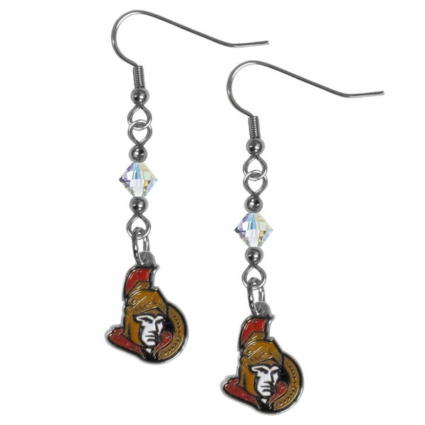 Sports Jewelry & Accessories NHL - Ottawa Senators Crystal Dangle Earrings JM Sports-7
