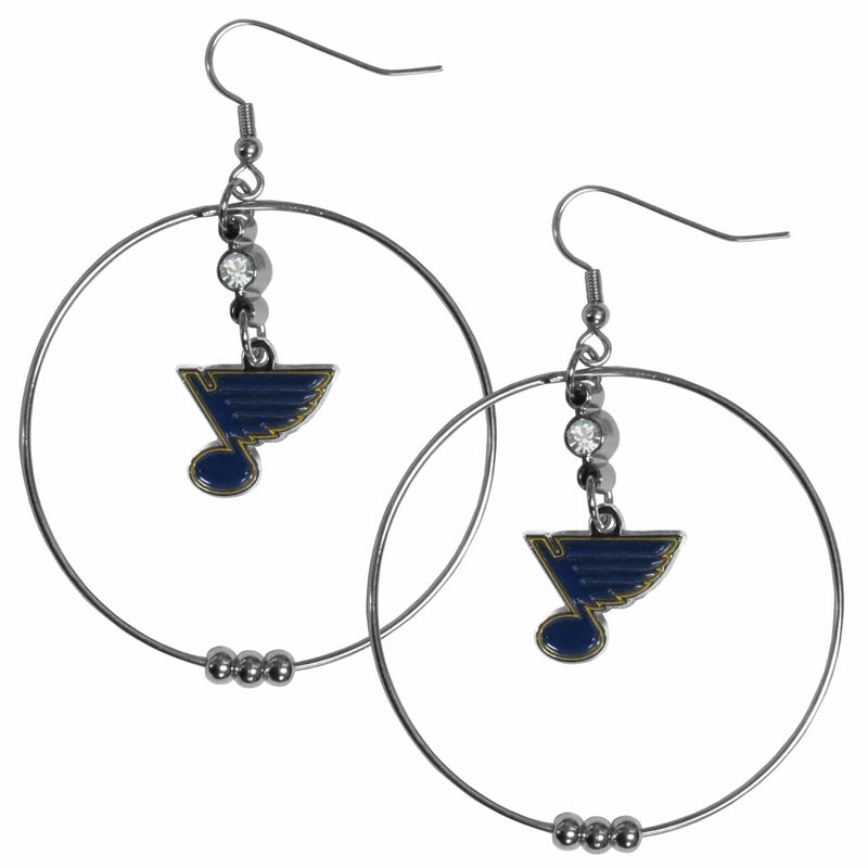 Sports Jewelry & Accessories NHL - St. Louis Blues 2 Inch Hoop Earrings JM Sports-7