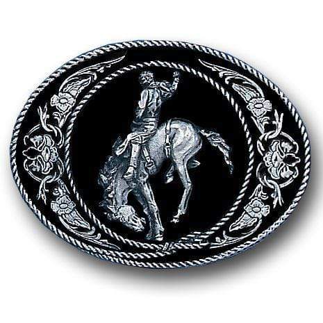 Sports Jewelry & Accessories Sports Accessories - Bronco (Diamond Cut) Enameled Belt Buckle JM Sports-7