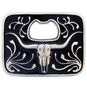 Sports Jewelry & Accessories Sports Accessories - Buffalo Skull Bottle Opener Belt Buckle JM Sports-7