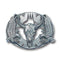 Sports Jewelry & Accessories Sports Accessories - Buffalo Skull/Eagles (Diamond Cut) Antiqued Belt Buckle JM Sports-7