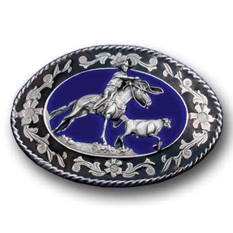 Sports Jewelry & Accessories Sports Accessories - Calf Roper Enameled Belt Buckle JM Sports-7