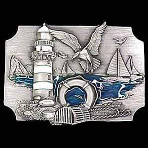 Sports Jewelry & Accessories Sports Accessories - Coastal Scene Enameled Belt Buckle JM Sports-7