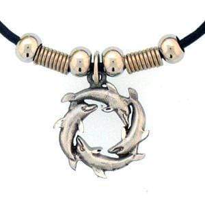 Sports Jewelry & Accessories Sports Accessories - Dolphin Circle Adjustable Cord Necklace JM Sports-7