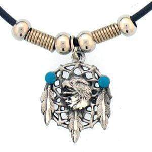 Sports Jewelry & Accessories Sports Accessories - Eagle Dream Catcher Adjustable Cord Necklace JM Sports-7