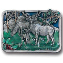 Sports Jewelry & Accessories Sports Accessories - Elk Scene Enameled Belt Buckle JM Sports-7