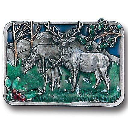 Sports Jewelry & Accessories Sports Accessories - Elk Scene Enameled Belt Buckle JM Sports-7