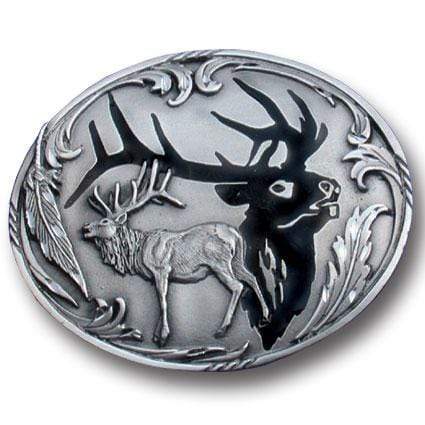 Sports Jewelry & Accessories Sports Accessories - Elk Silhouette Enameled Belt Buckle JM Sports-7